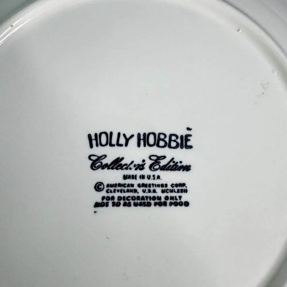 Vintage Holly Hobbie Collector Plates Set of 2 1970s American Greetings Decor